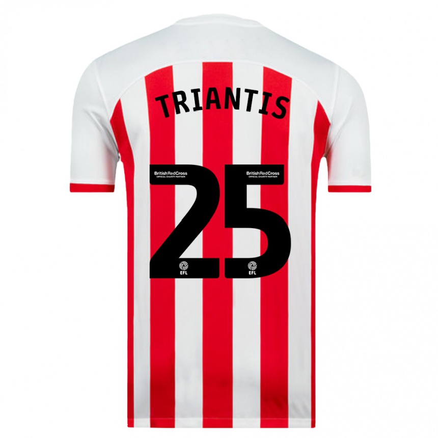 Men Football Nectarios Triantis #25 White Home Jersey 2023/24 T-Shirt