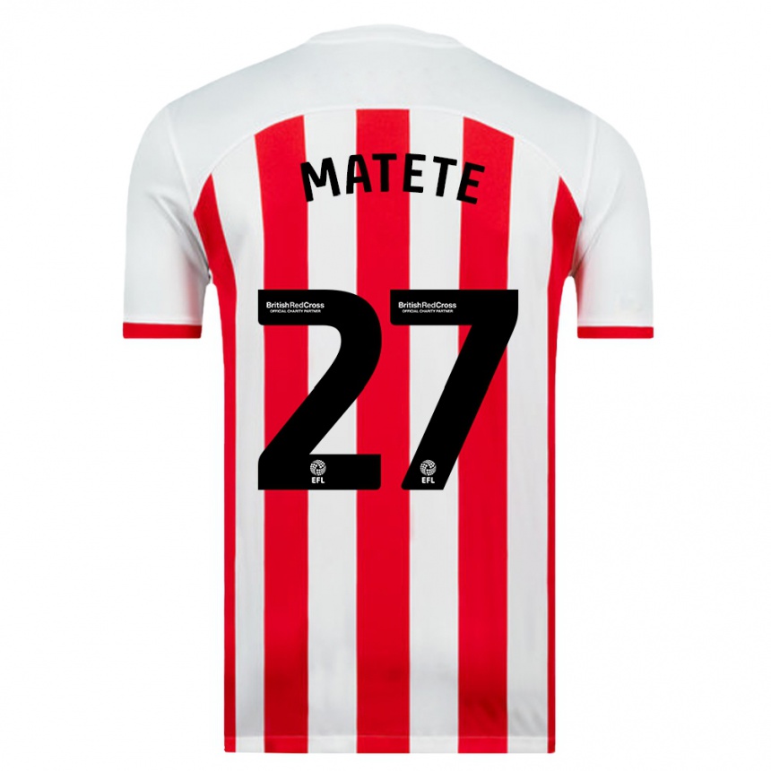 Men Football Jay Matete #27 White Home Jersey 2023/24 T-Shirt