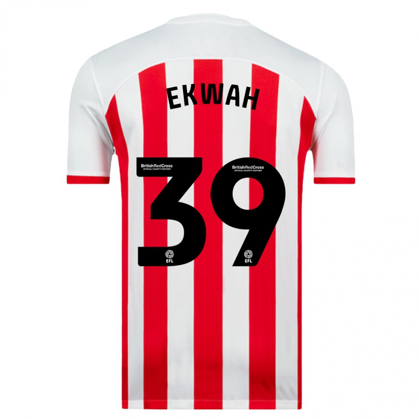 Men Football Pierre Ekwah #39 White Home Jersey 2023/24 T-Shirt