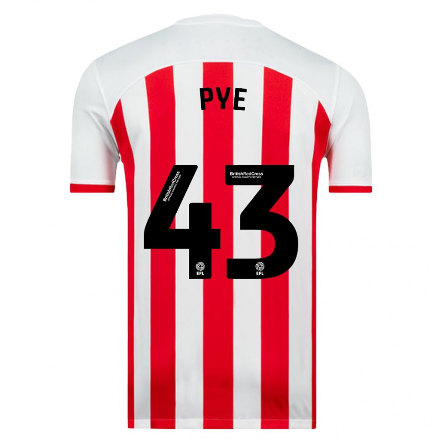 Men Football Connor Pye #43 White Home Jersey 2023/24 T-Shirt