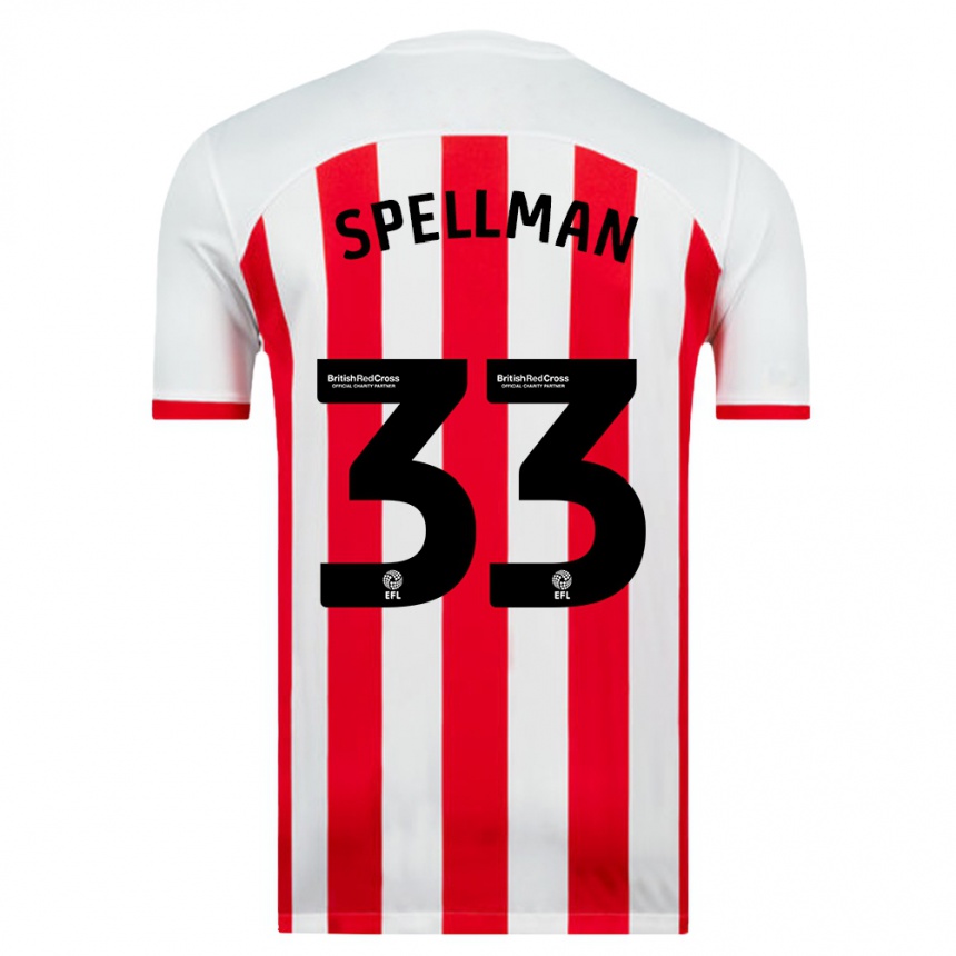 Men Football Michael Spellman #33 White Home Jersey 2023/24 T-Shirt