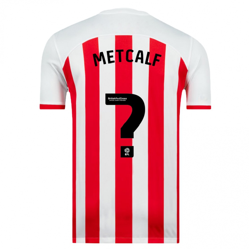 Men Football Ben Metcalf #0 White Home Jersey 2023/24 T-Shirt