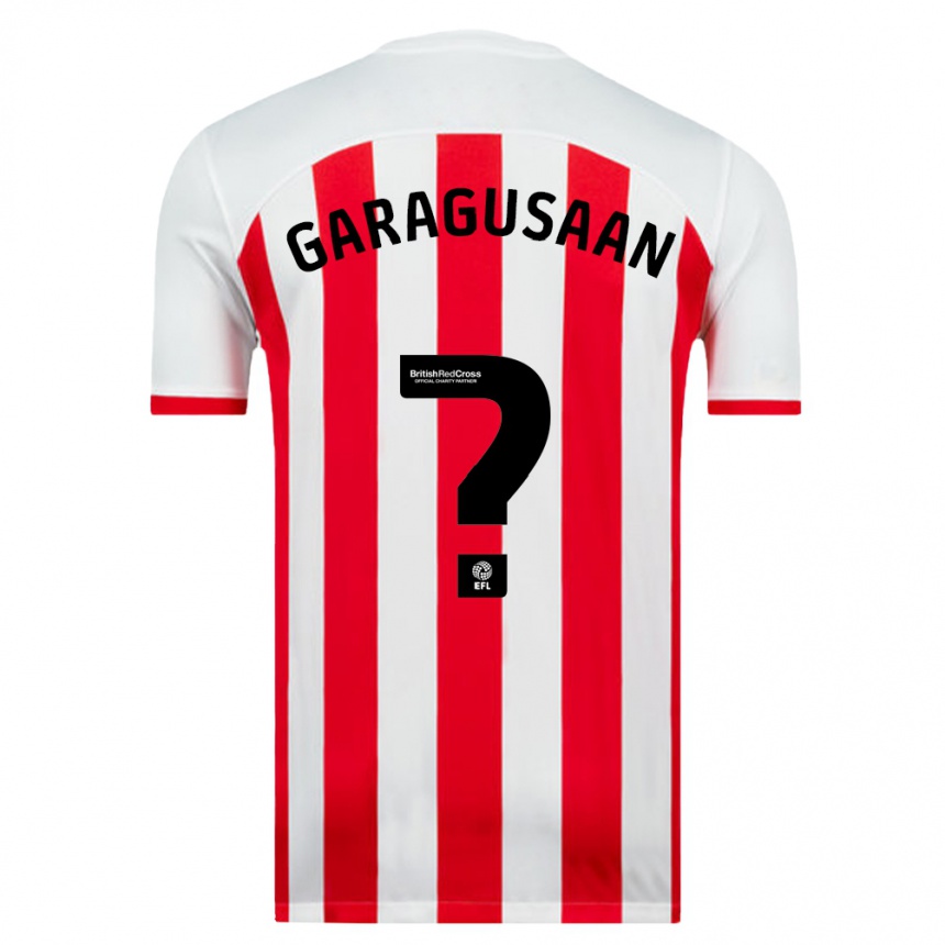 Men Football Fin Garagusaan #0 White Home Jersey 2023/24 T-Shirt
