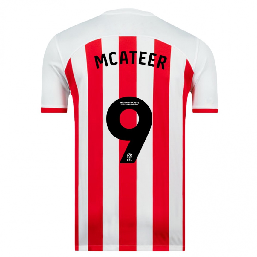 Men Football Mary Mcateer #9 White Home Jersey 2023/24 T-Shirt