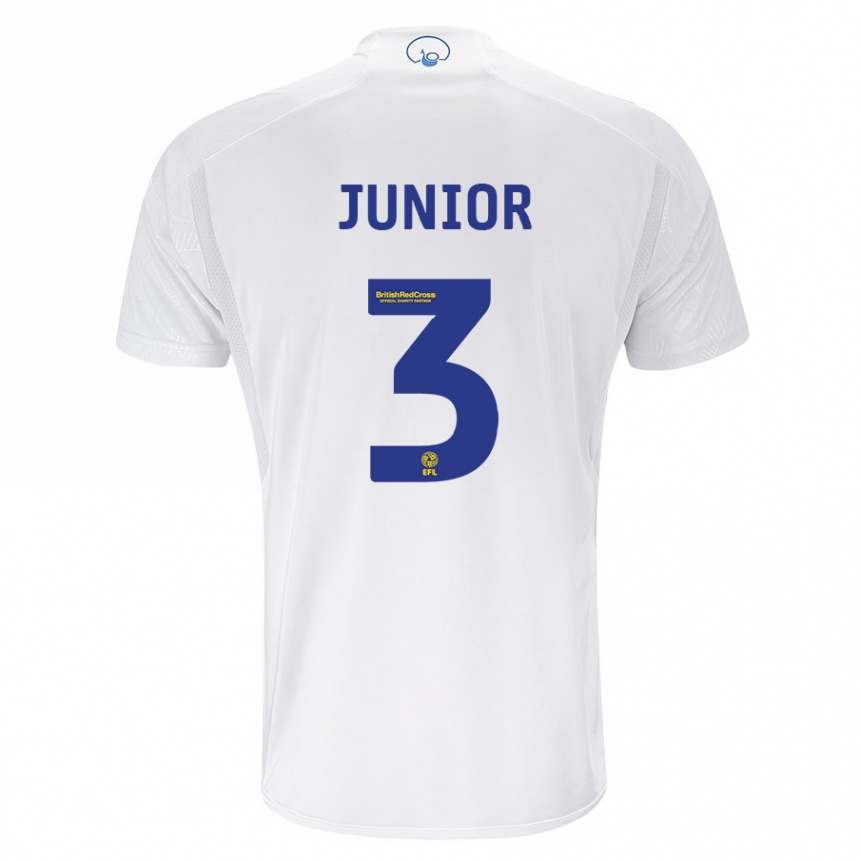 Men Football Junior Firpo #3 White Home Jersey 2023/24 T-Shirt