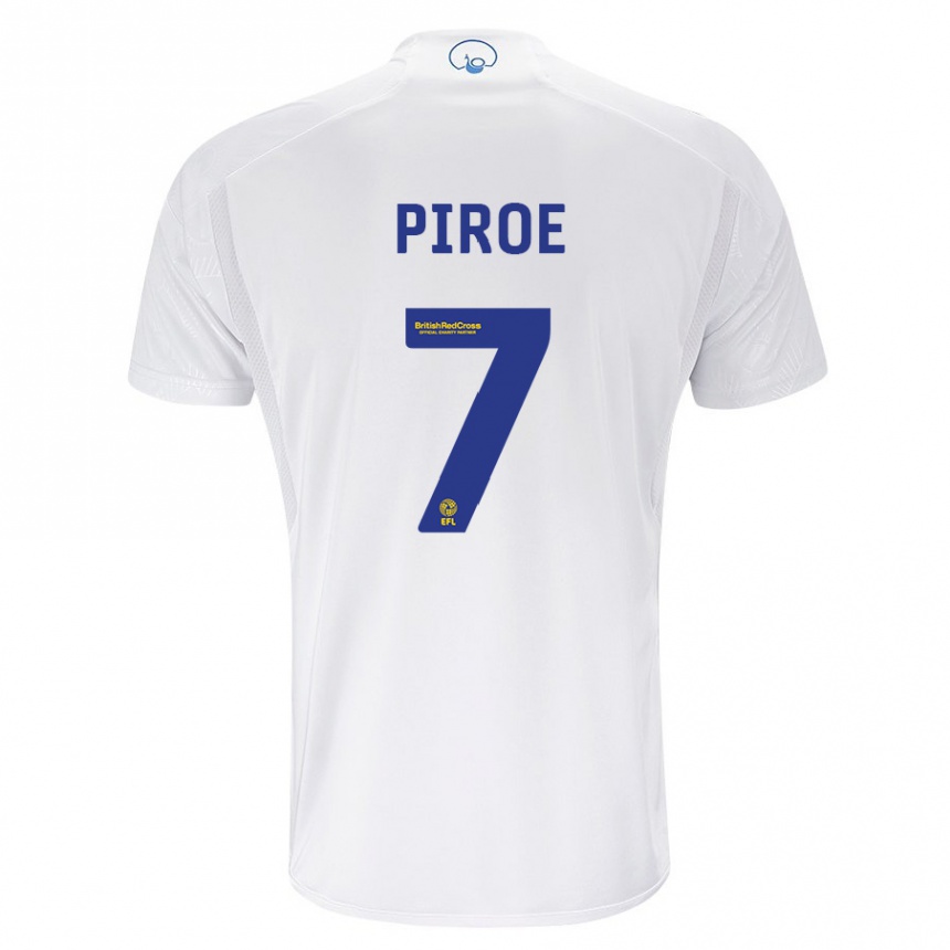 Men Football Joël Piroe #7 White Home Jersey 2023/24 T-Shirt