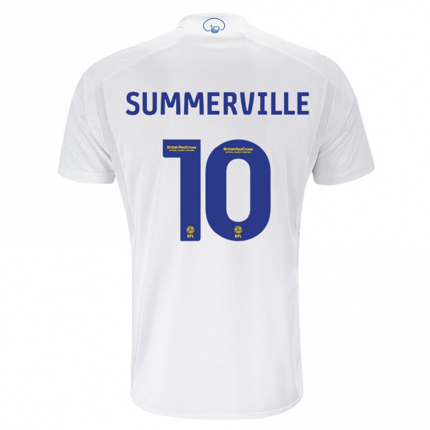 Men Football Crysencio Summerville #10 White Home Jersey 2023/24 T-Shirt
