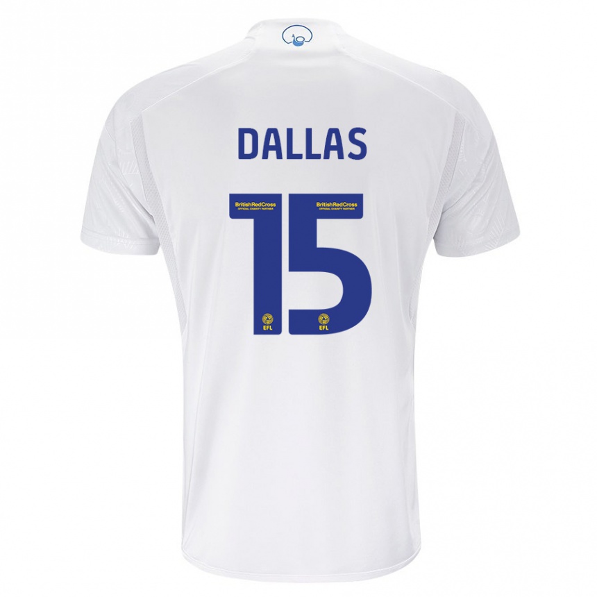 Men Football Stuart Dallas #15 White Home Jersey 2023/24 T-Shirt