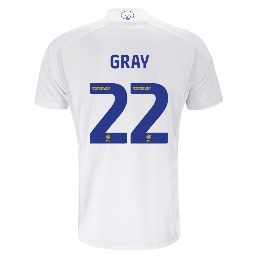 Men Football Archie Gray #22 White Home Jersey 2023/24 T-Shirt