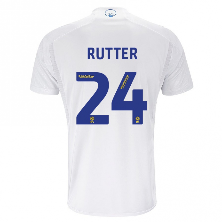 Men Football Georginio Rutter #24 White Home Jersey 2023/24 T-Shirt