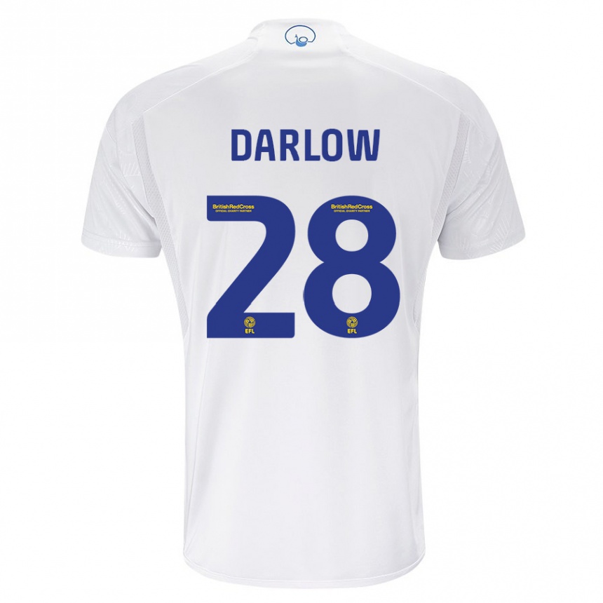 Men Football Karl Darlow #28 White Home Jersey 2023/24 T-Shirt