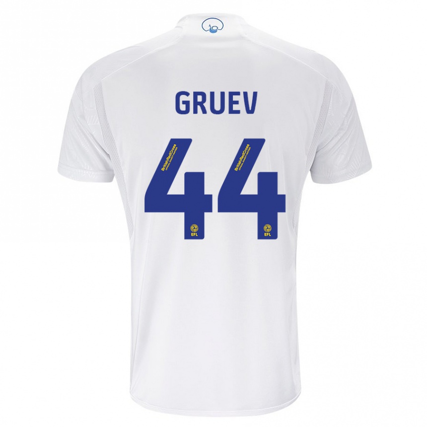 Men Football Ilia Gruev #44 White Home Jersey 2023/24 T-Shirt