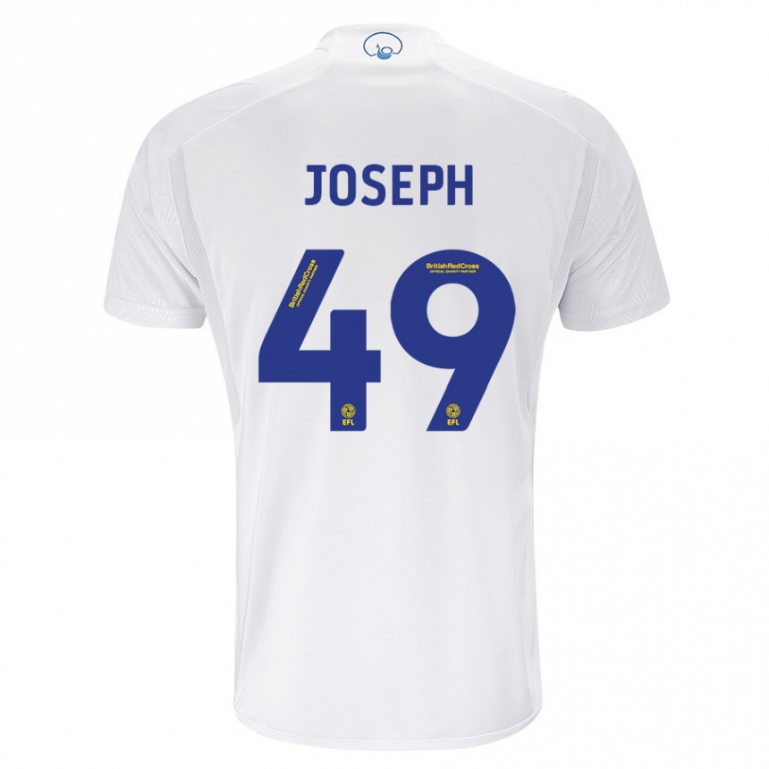 Men Football Mateo Joseph #49 White Home Jersey 2023/24 T-Shirt