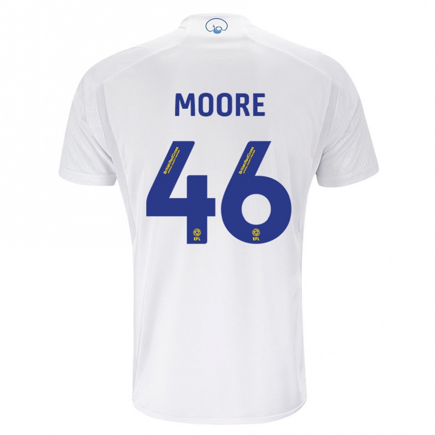 Men Football Kris Moore #46 White Home Jersey 2023/24 T-Shirt