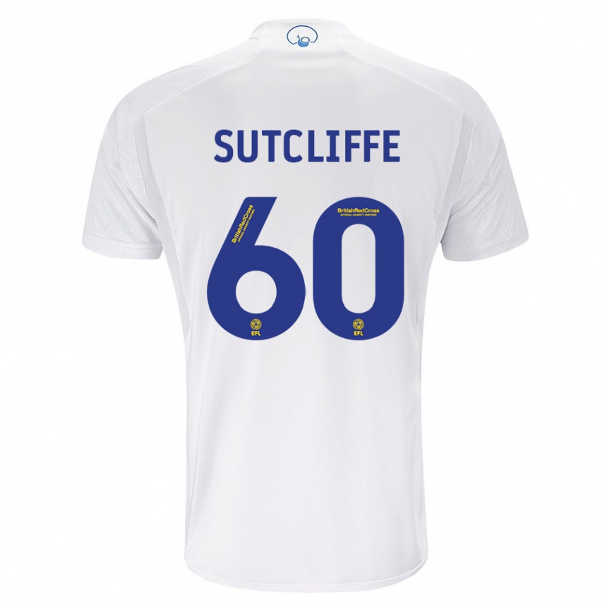 Men Football Harvey Sutcliffe #60 White Home Jersey 2023/24 T-Shirt