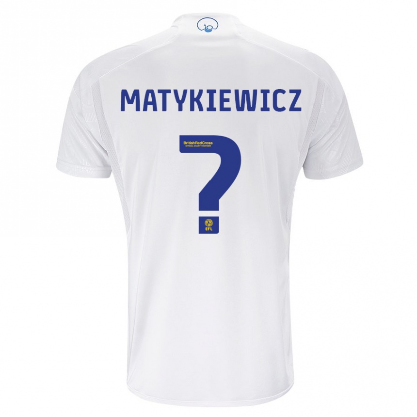 Men Football Luke Matykiewicz #0 White Home Jersey 2023/24 T-Shirt