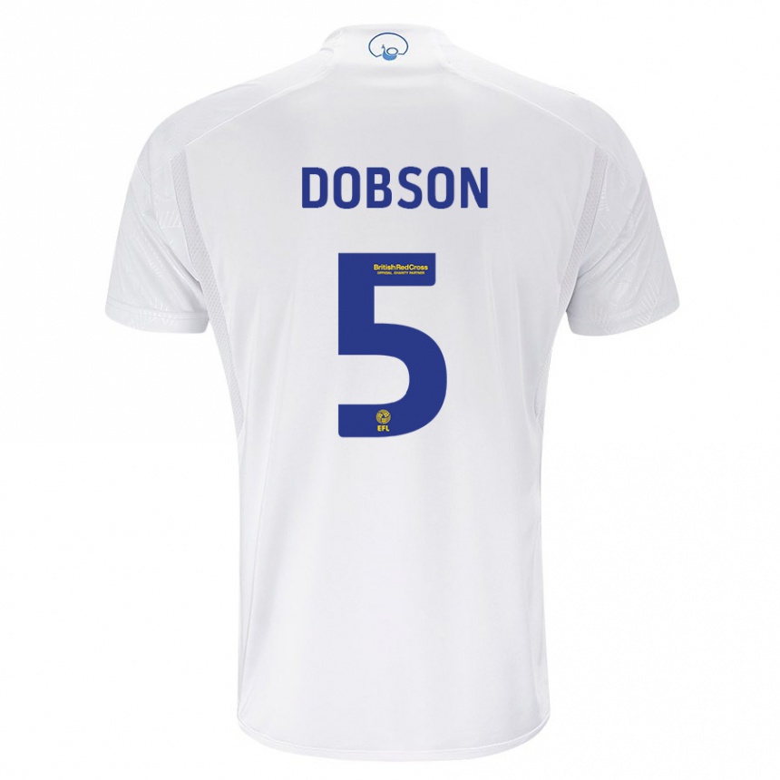 Men Football Ellie Dobson #5 White Home Jersey 2023/24 T-Shirt