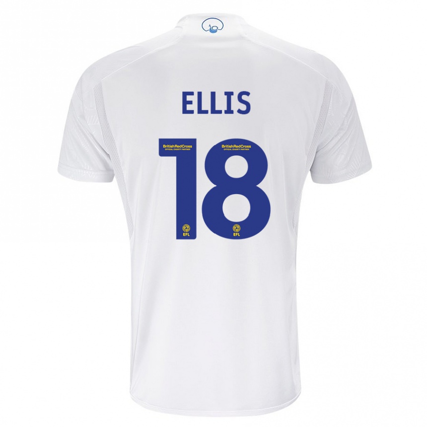 Men Football Macy Ellis #18 White Home Jersey 2023/24 T-Shirt