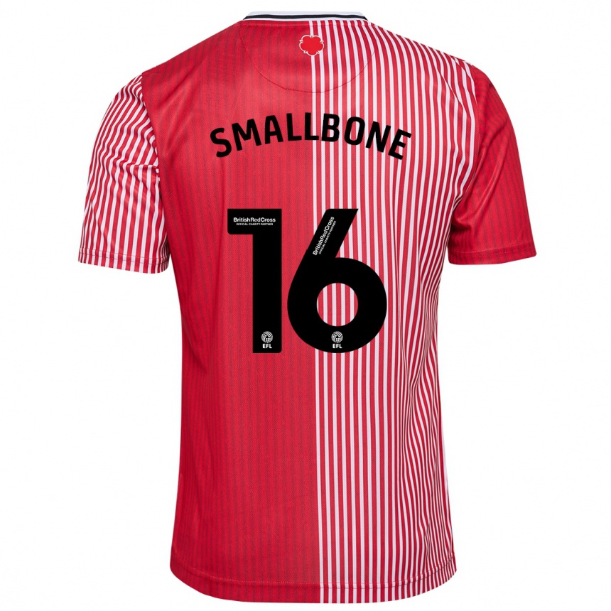 Men Football Will Smallbone #16 Red Home Jersey 2023/24 T-Shirt