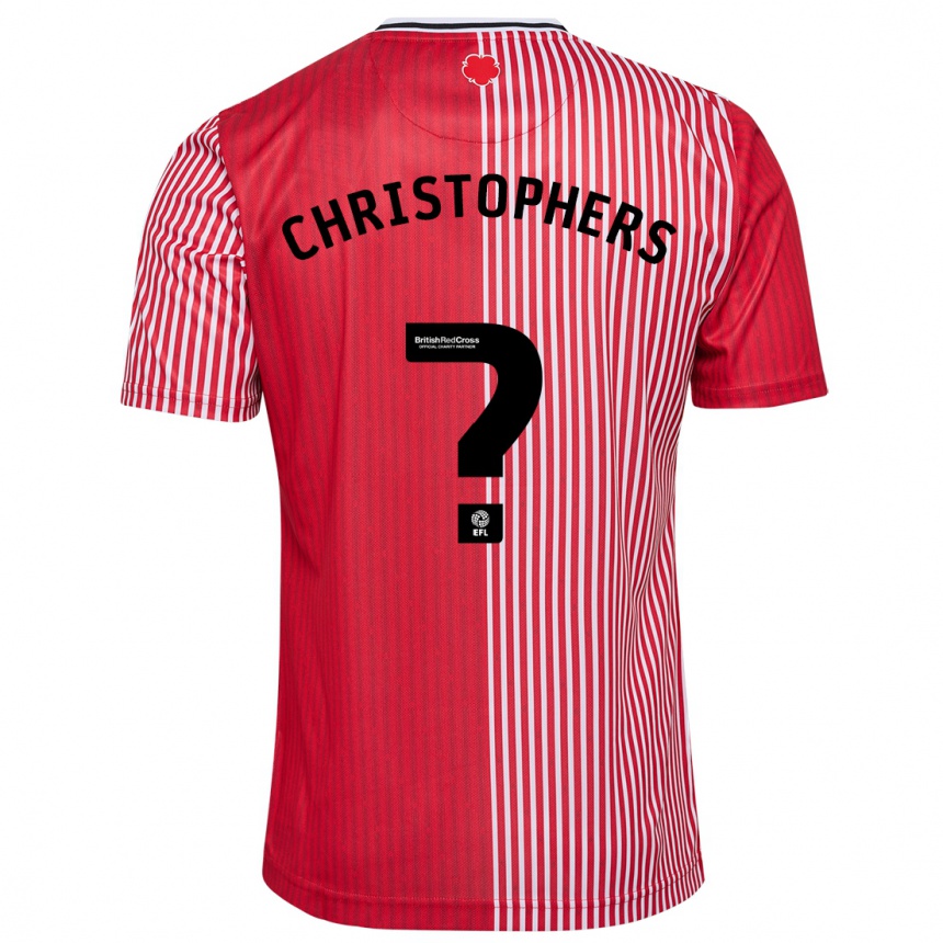 Men Football Leo Christophers #0 Red Home Jersey 2023/24 T-Shirt