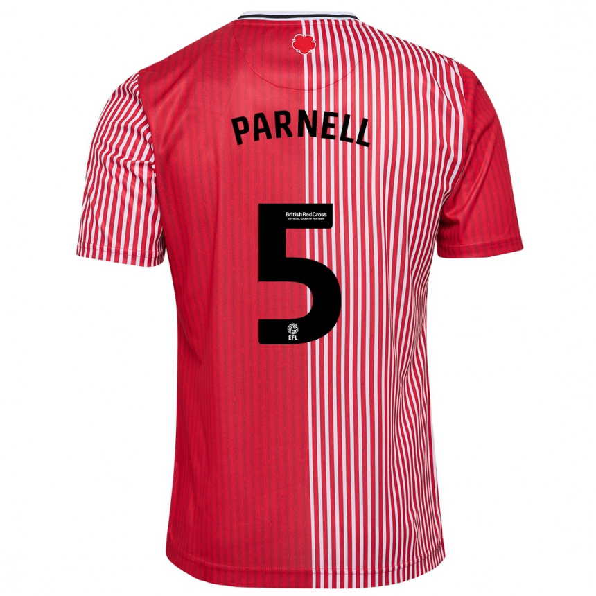 Men Football Rosanna Parnell #5 Red Home Jersey 2023/24 T-Shirt