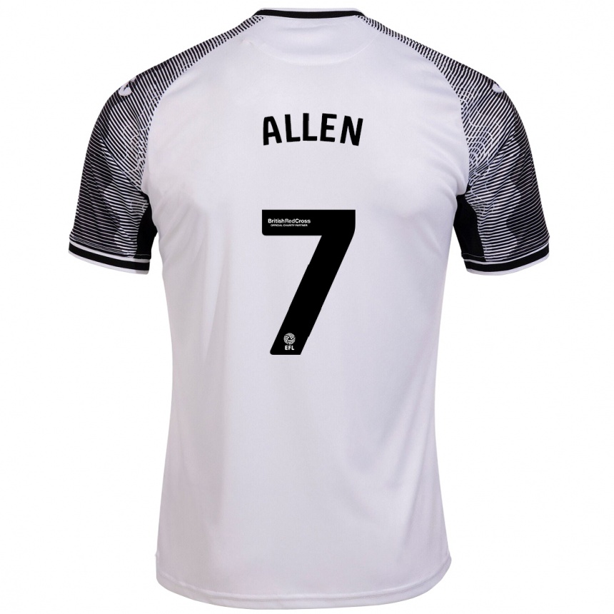 Men Football Joe Allen #7 White Home Jersey 2023/24 T-Shirt