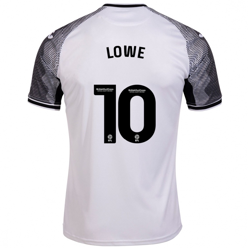 Men Football Jamal Lowe #10 White Home Jersey 2023/24 T-Shirt