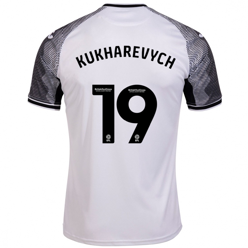 Men Football Mykola Kukharevych #19 White Home Jersey 2023/24 T-Shirt