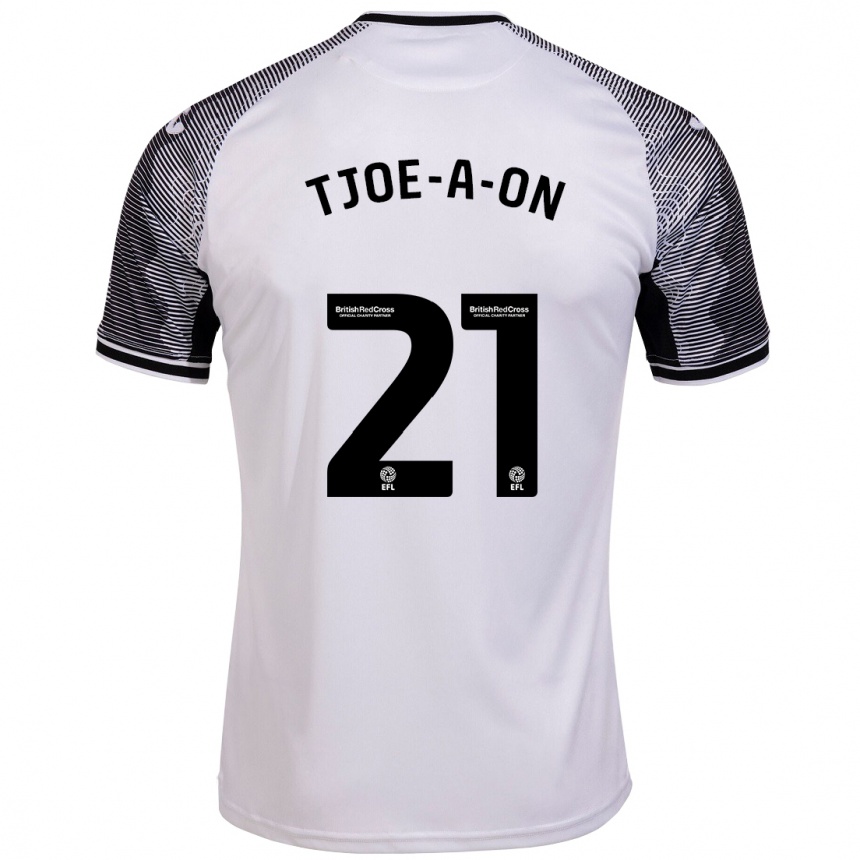Men Football Nathan Tjoe-A-On #21 White Home Jersey 2023/24 T-Shirt