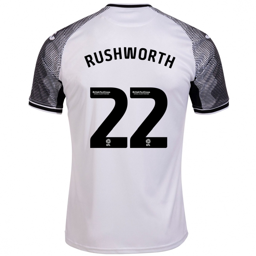 Men Football Carl Rushworth #22 White Home Jersey 2023/24 T-Shirt