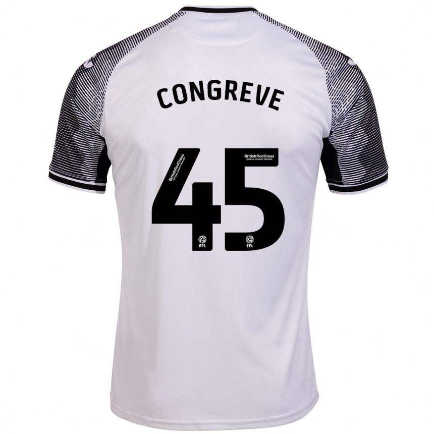 Men Football Cameron Congreve #45 White Home Jersey 2023/24 T-Shirt