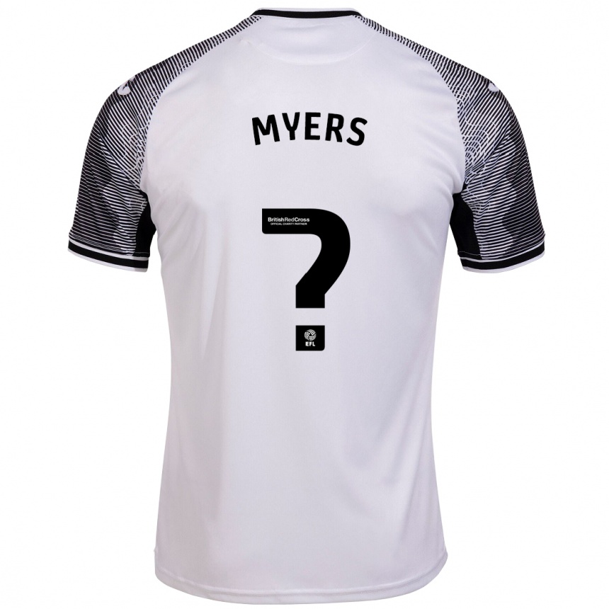 Men Football Zane Myers #0 White Home Jersey 2023/24 T-Shirt