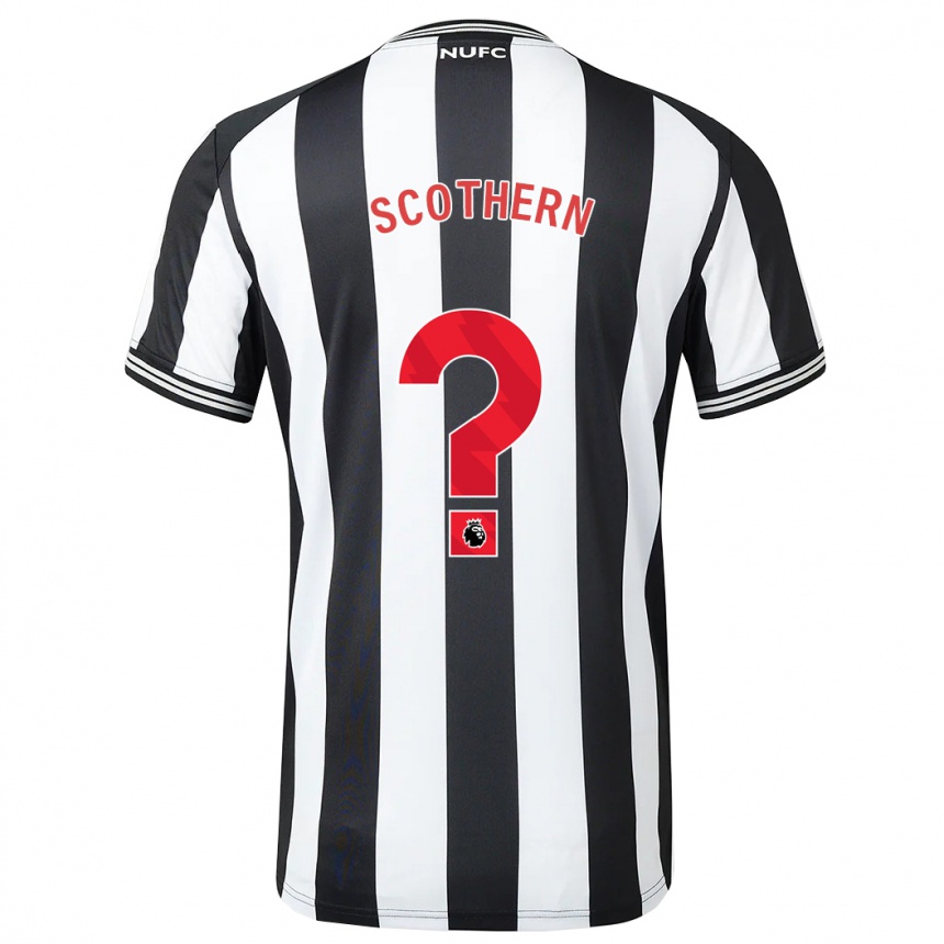 Men Football Ben Scothern #0 Black White Home Jersey 2023/24 T-Shirt