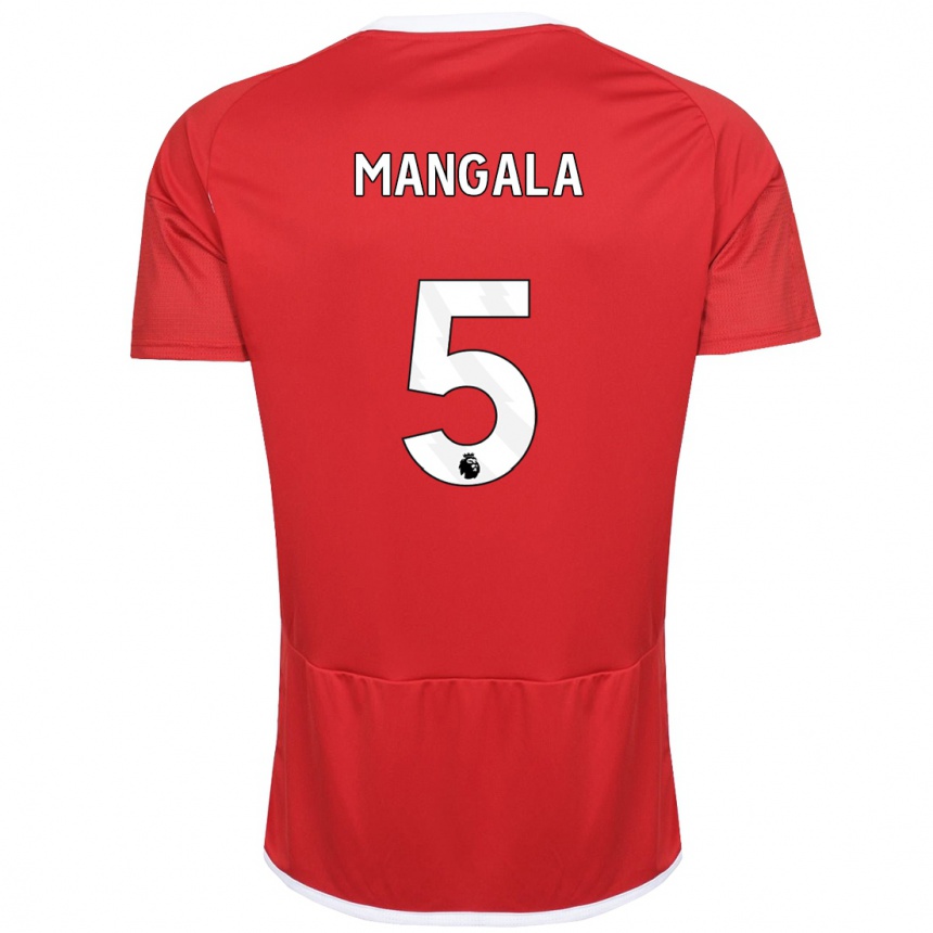 Men Football Orel Mangala #5 Red Home Jersey 2023/24 T-Shirt