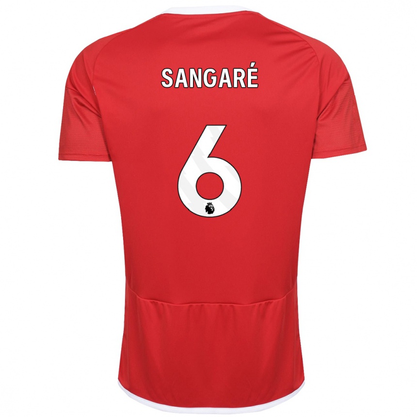 Men Football Ibrahim Sangare #6 Red Home Jersey 2023/24 T-Shirt
