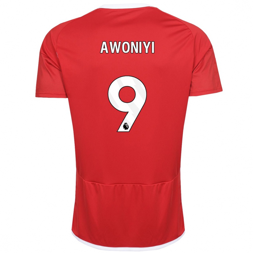 Men Football Taiwo Awoniyi #9 Red Home Jersey 2023/24 T-Shirt