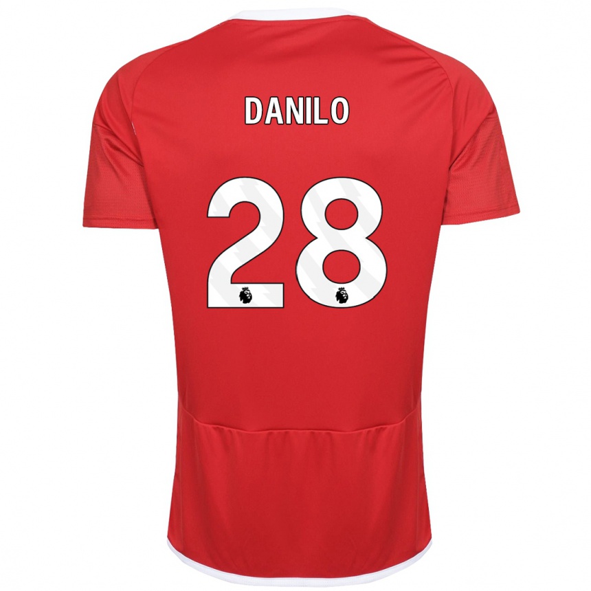 Men Football Danilo #28 Red Home Jersey 2023/24 T-Shirt