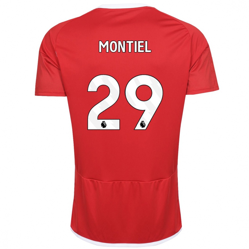 Men Football Gonzalo Montiel #29 Red Home Jersey 2023/24 T-Shirt