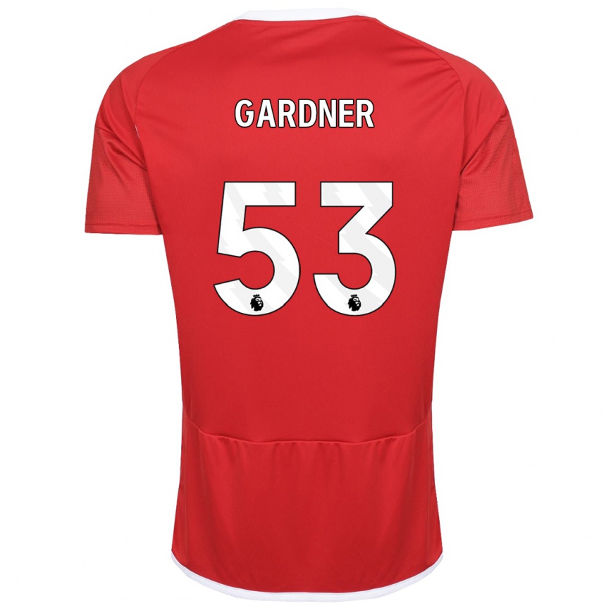 Men Football Joe Gardner #53 Red Home Jersey 2023/24 T-Shirt