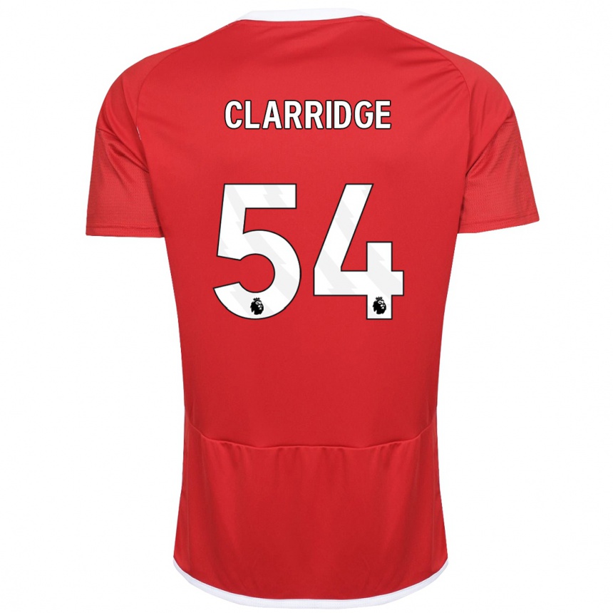 Men Football James Clarridge #54 Red Home Jersey 2023/24 T-Shirt