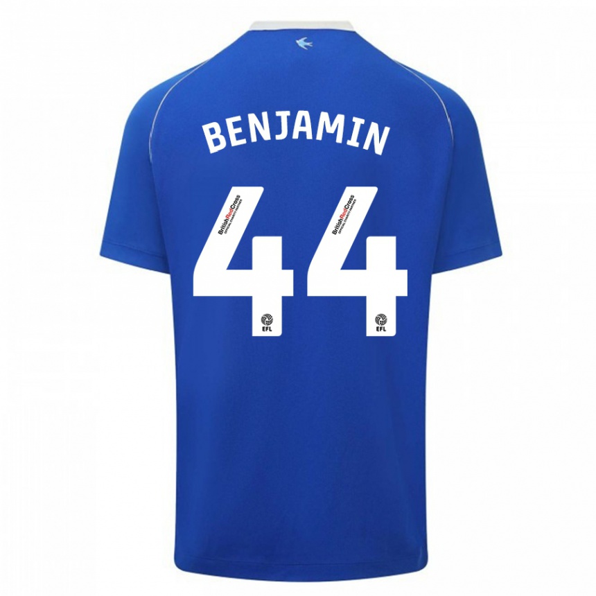 Men Football Xavier Benjamin #44 Blue Home Jersey 2023/24 T-Shirt