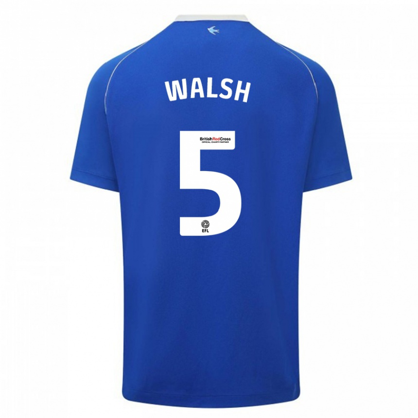 Men Football Siobhan Walsh #5 Blue Home Jersey 2023/24 T-Shirt