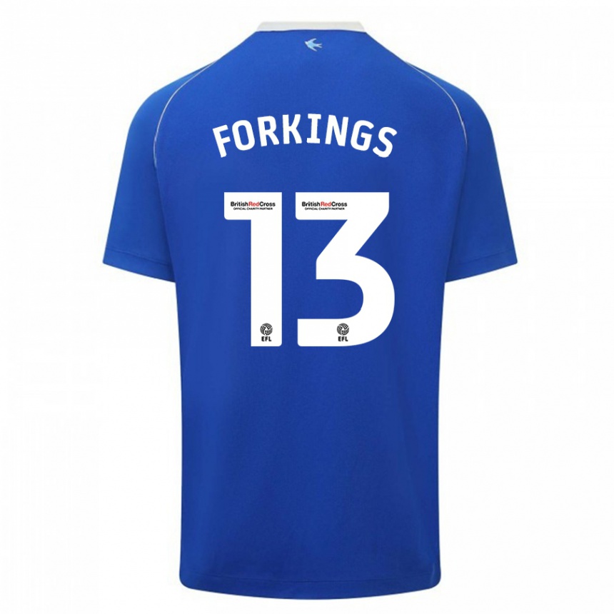 Men Football Amelia Forkings #13 Blue Home Jersey 2023/24 T-Shirt