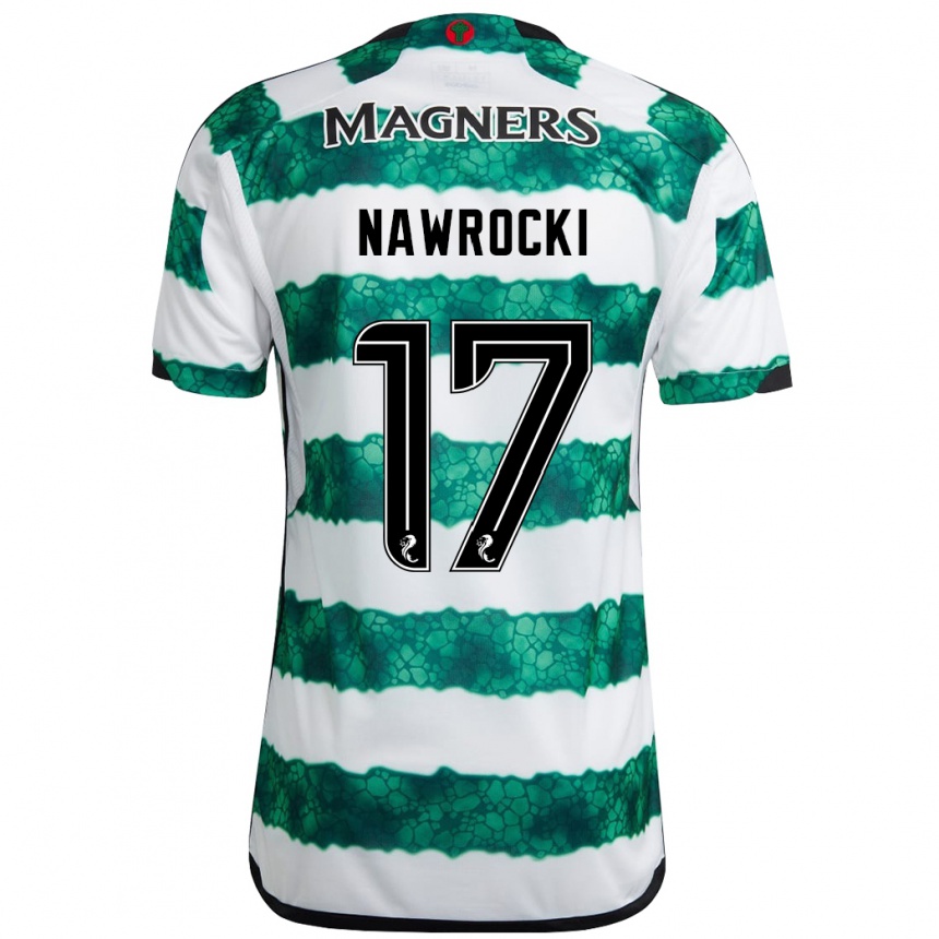 Men Football Maik Nawrocki #17 Green Home Jersey 2023/24 T-Shirt