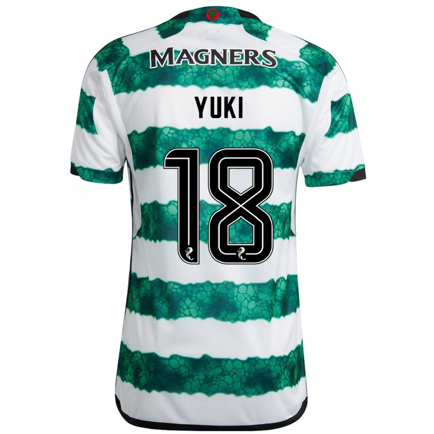 Men Football Yuki Kobayashi #18 Green Home Jersey 2023/24 T-Shirt