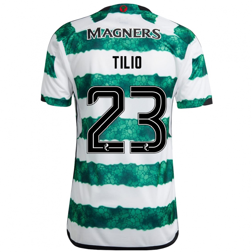 Men Football Marco Tilio #23 Green Home Jersey 2023/24 T-Shirt