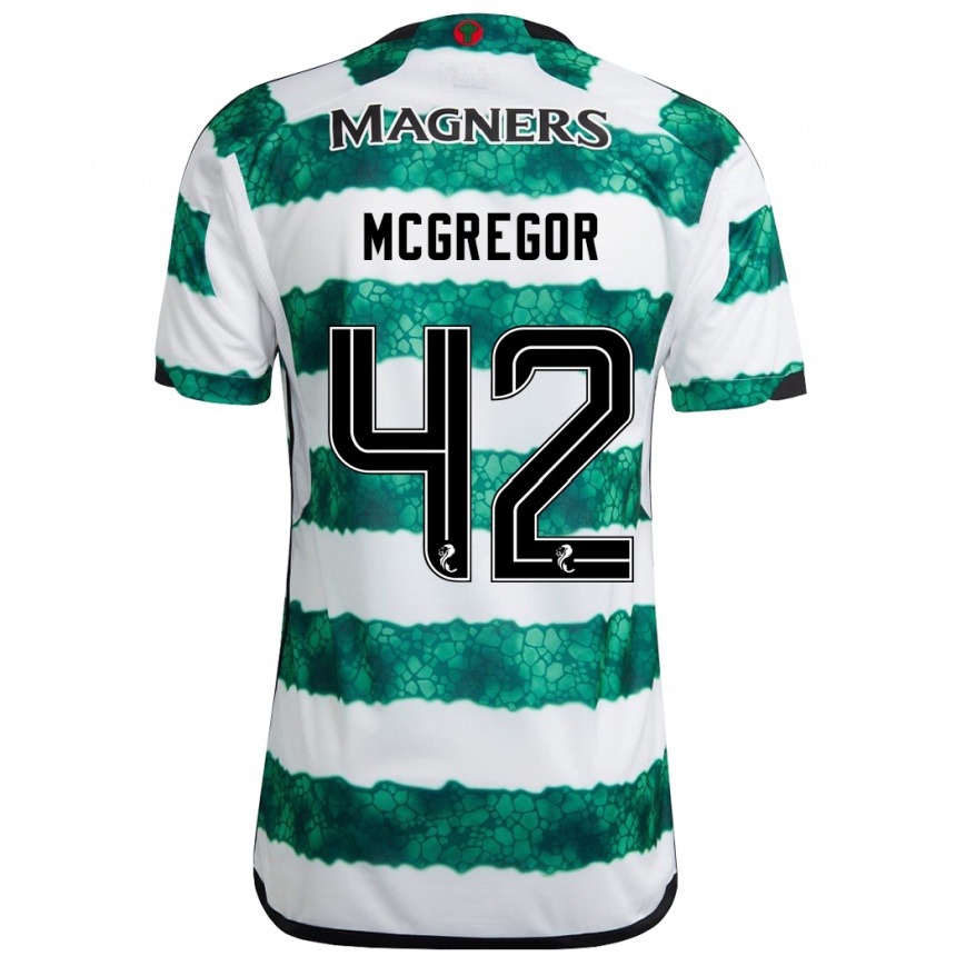 Men Football Callum Mcgregor #42 Green Home Jersey 2023/24 T-Shirt