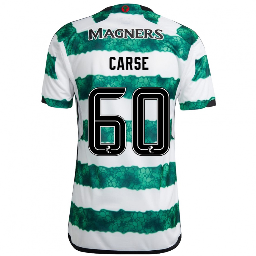 Men Football Mackenzie Carse #60 Green Home Jersey 2023/24 T-Shirt