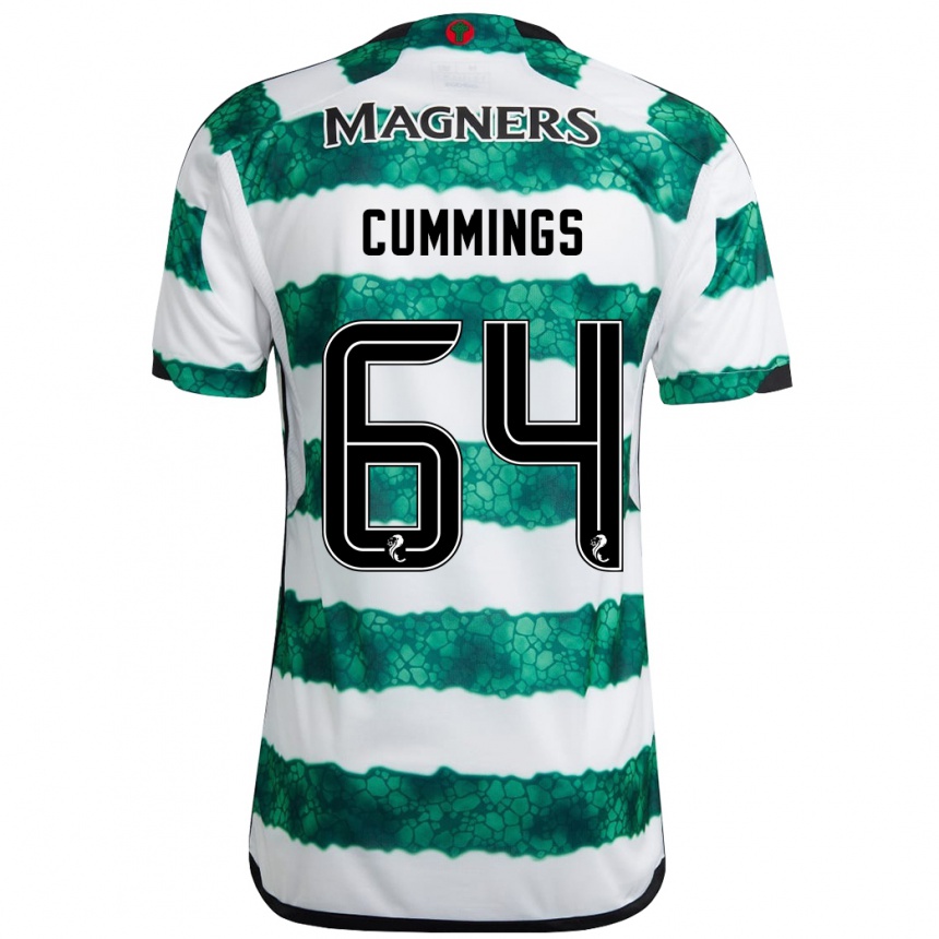 Men Football Daniel Cummings #64 Green Home Jersey 2023/24 T-Shirt