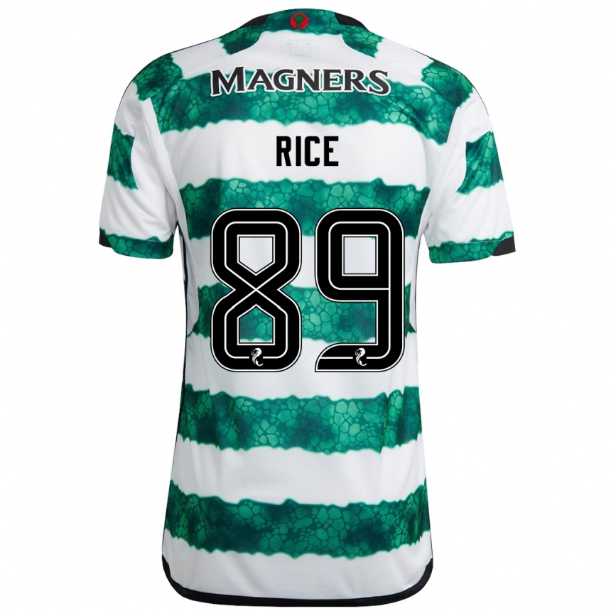 Men Football Aidan Rice #89 Green Home Jersey 2023/24 T-Shirt